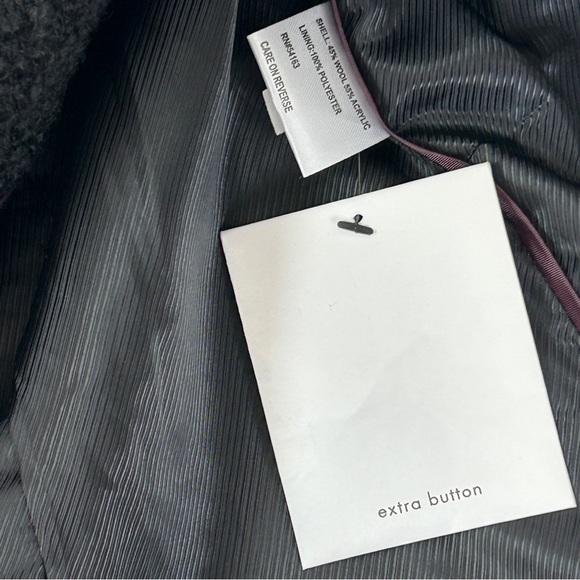 Calvin Klein Women’s Wool Blend Black Coat | Size 12P | NWOT - Picture 5 of 9